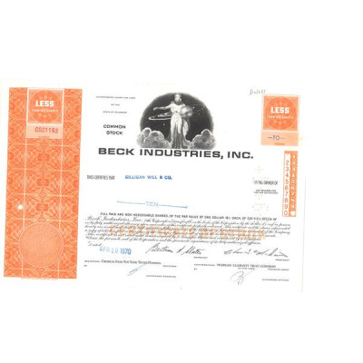Beck Industries Inc (Titre 10 Act)