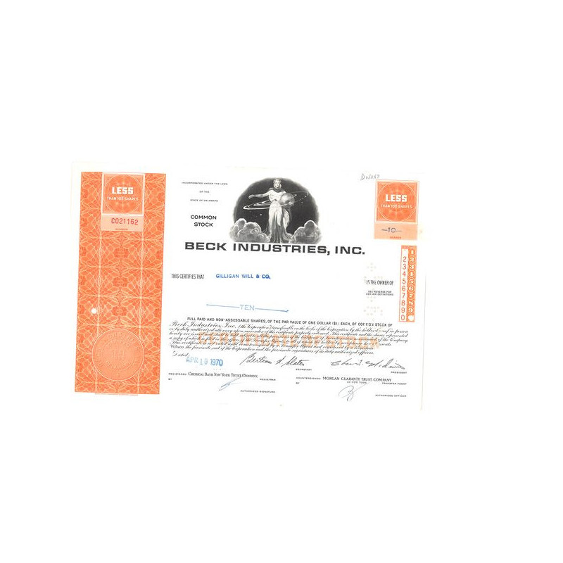 Beck Industries Inc (Titre 10 Act)