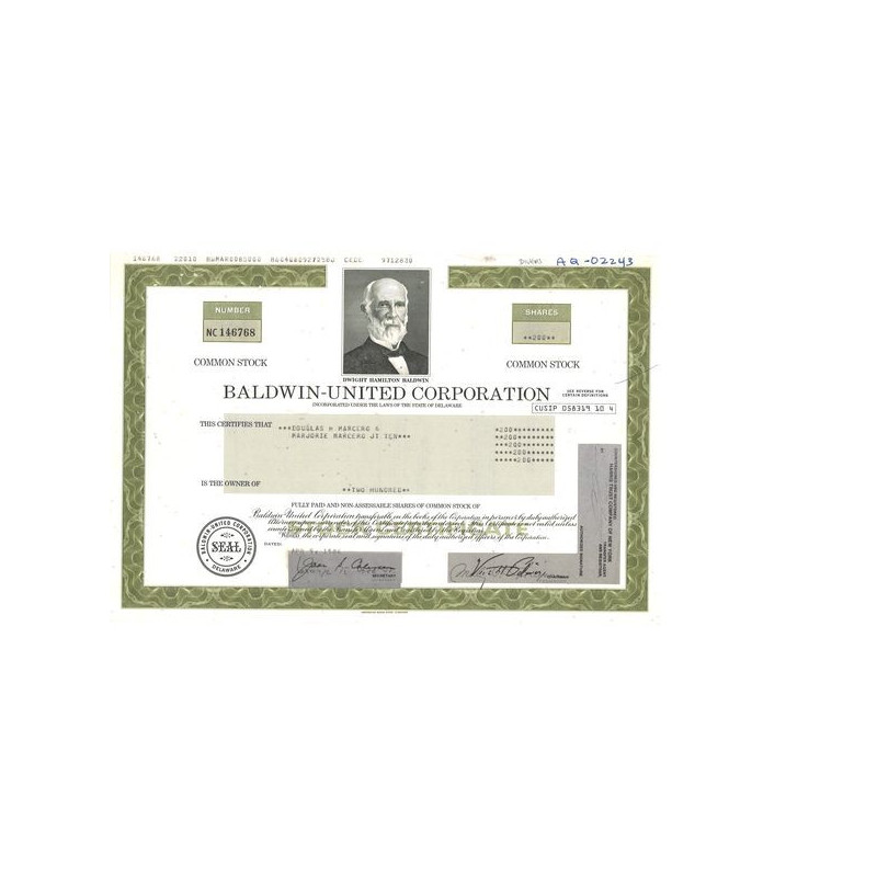 Baldwin United Corp (Titre 200 Act)