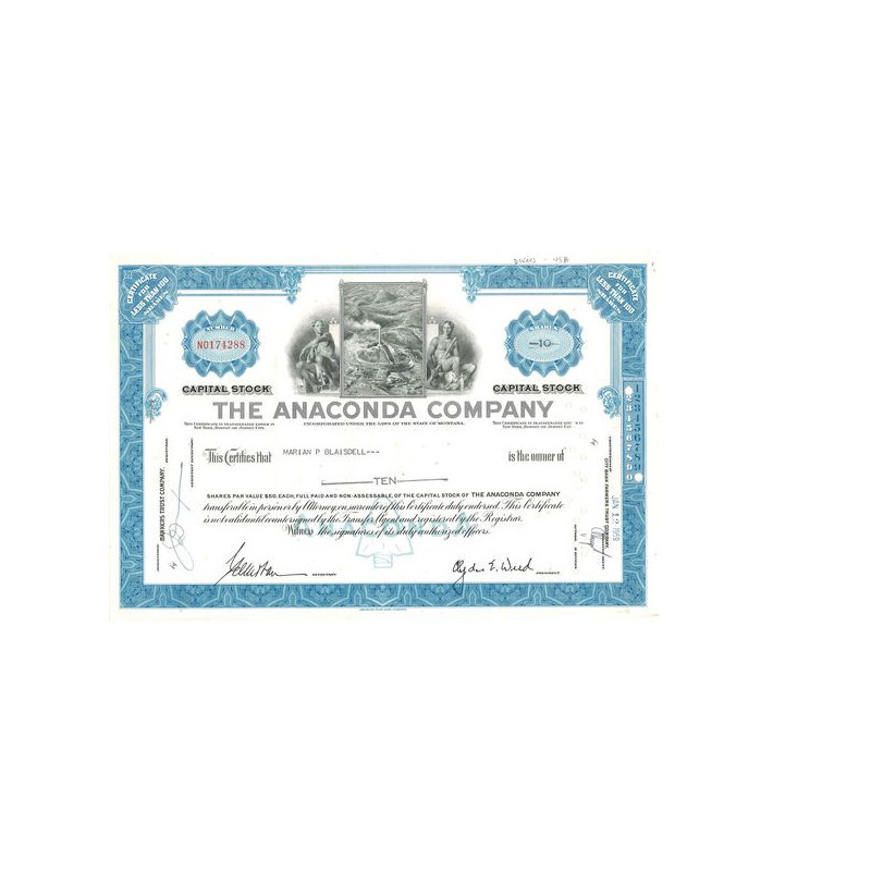 The Anaconda Cy (Certif Nomin)