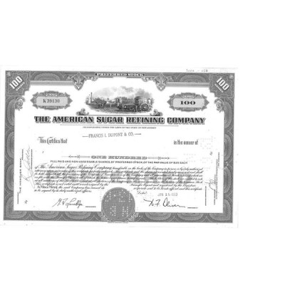 The American Sugar Refining Cy (Verte)(Titre 100 Act)