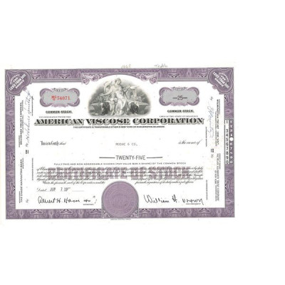 American Viscose Corp (Titre 25 Act)
