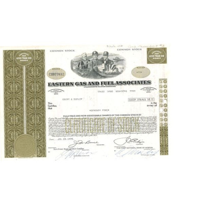 Eastern Gas and Fuel Associates (Certif Nomin)