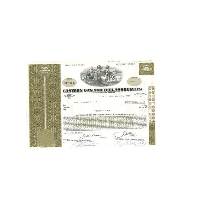 Eastern Gas and Fuel Associates (Certif Nomin)