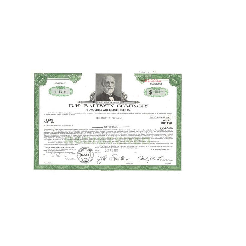 D. H. Baldwin Cy (Act 1000$)