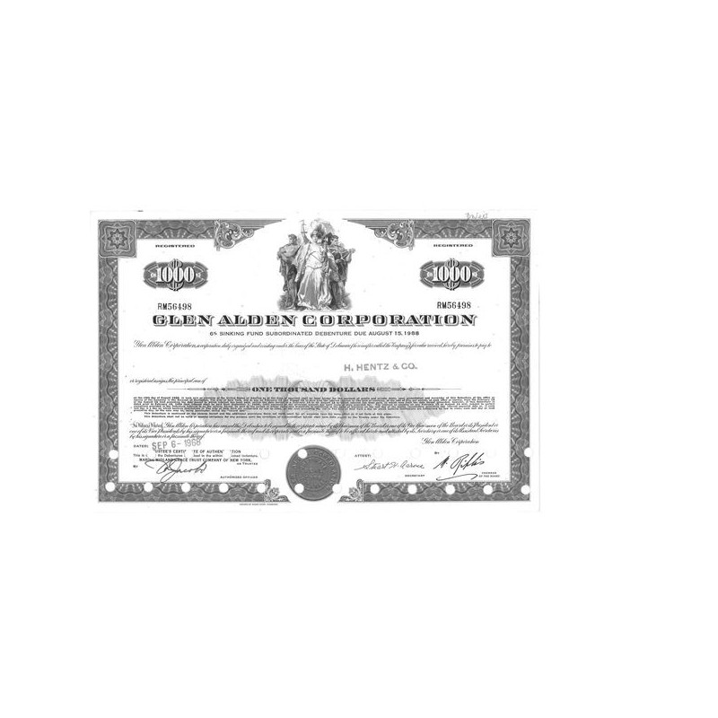 Glen Alden Corp (Act 1000 $) (grise)