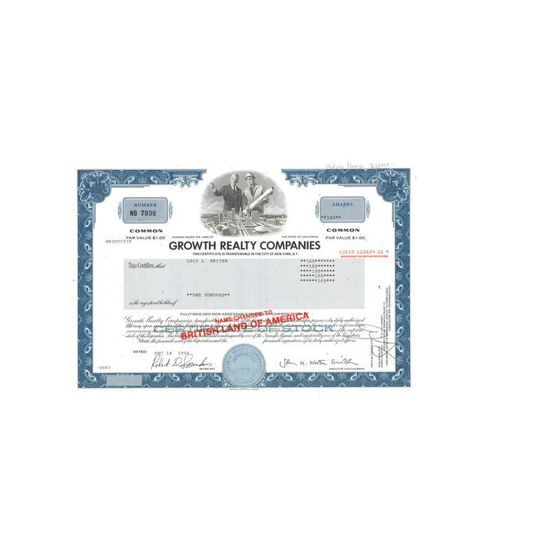 Growth Realty Companies (Titre 100 Act)