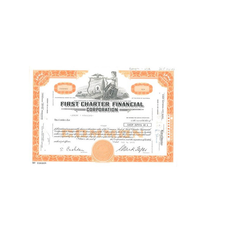 First Charter Financial Corp (Titre 02 Act)