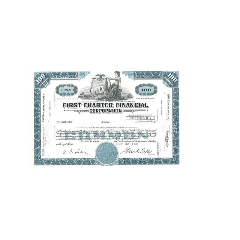 First Charter Financial Corp (Titre 100 Act)