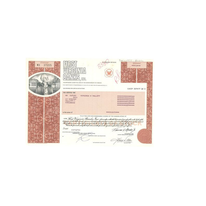 First Virginia Banks (Titre 30 Act)