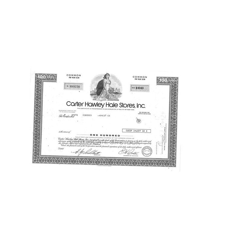 Carter Hawley Hale Stores Inc (Titre 100 Act)