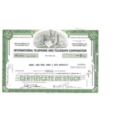 International Telephone and Telegraph Corp (Titre 01 Act)