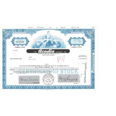 The Acadia CY Inc (Titre 01 Act)