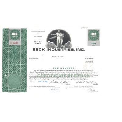 Beck Industries Inc (Titre 100 Act)