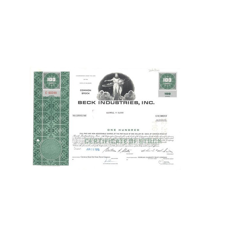 Beck Industries Inc (Titre 100 Act)