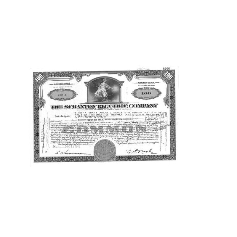 The Scranton Electric Cy (Titre 100 Act)