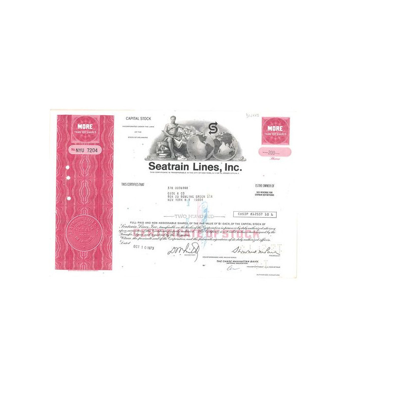 Seatrain Lines Inc (Titre 200 Act)