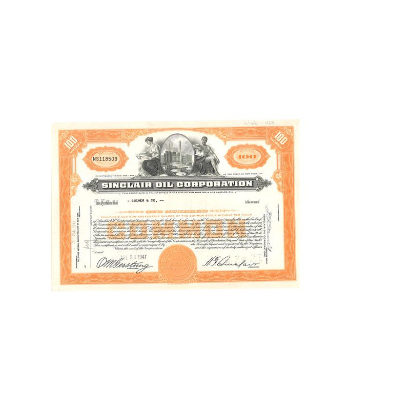 Singlair Oil Corp (Titre 100 Act)