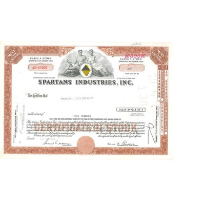 Spartans Industries Inc (Titre 300 Act)