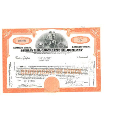 Sunray Mid Continent Oil Cy (Titre 01 Act)