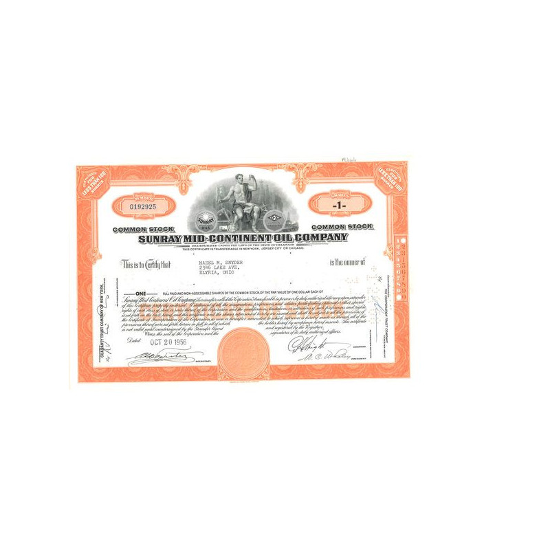 Sunray Mid Continent Oil Cy (Titre 01 Act)