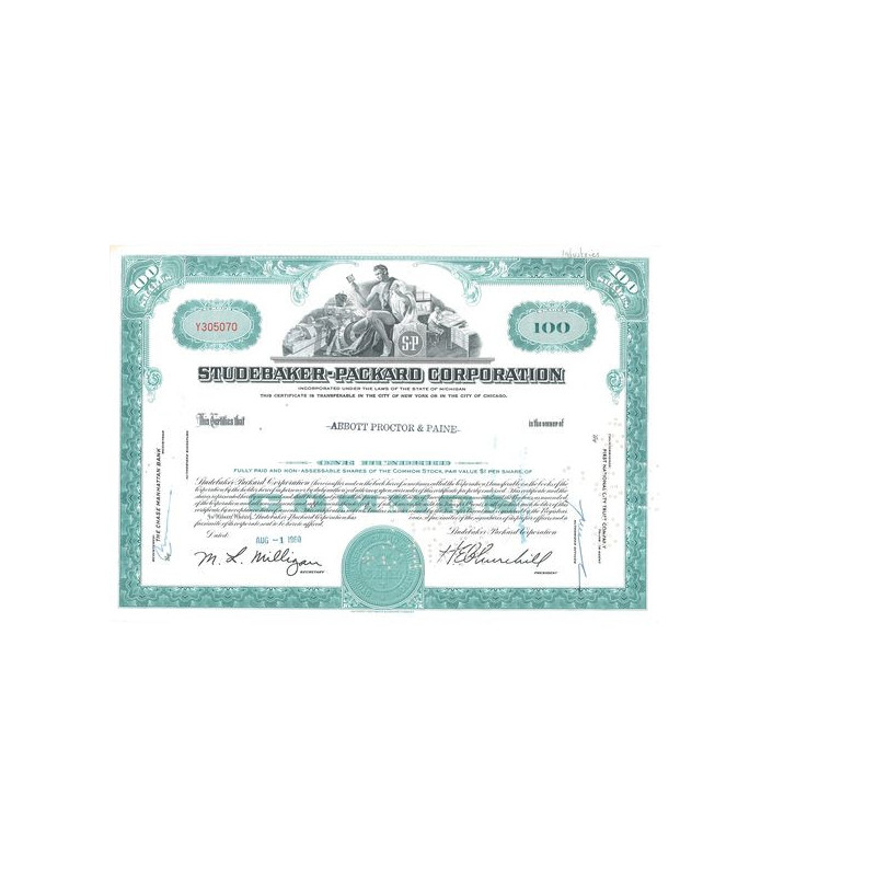 Studebaker-Packard Corp (Titre 100 Act)