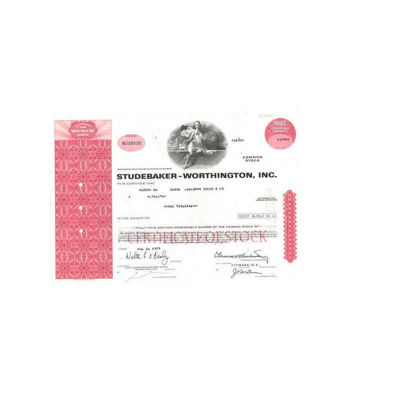 Studebaker-Worthington Inc (Titre 1000 Act)