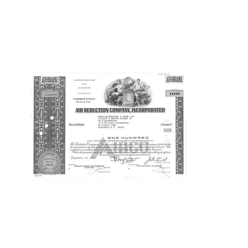 Air Reduction Cy Inc (Titre 100 Act)