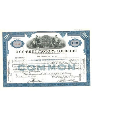 Acf Brill Motors Cy (Titre 100 Act)