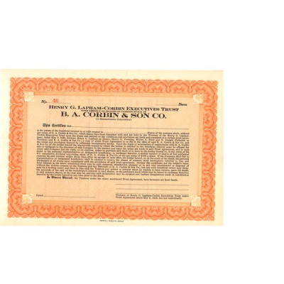 Henry G. Lapham-Corbin Executives Trust (B. A. Corbin & Son Co.)(Blanquette)