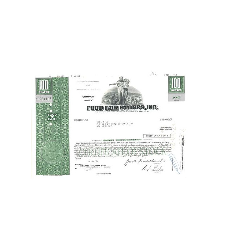 Food Fair Stores Inc (Titre 100 Act)