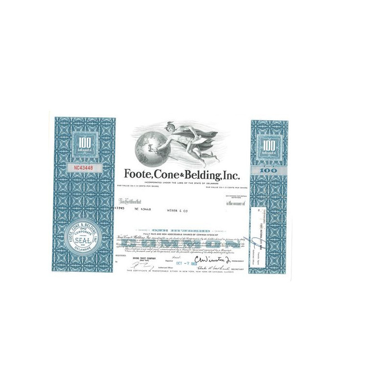 Foote. Cone & Belding. Inc (Titre 100 Act)