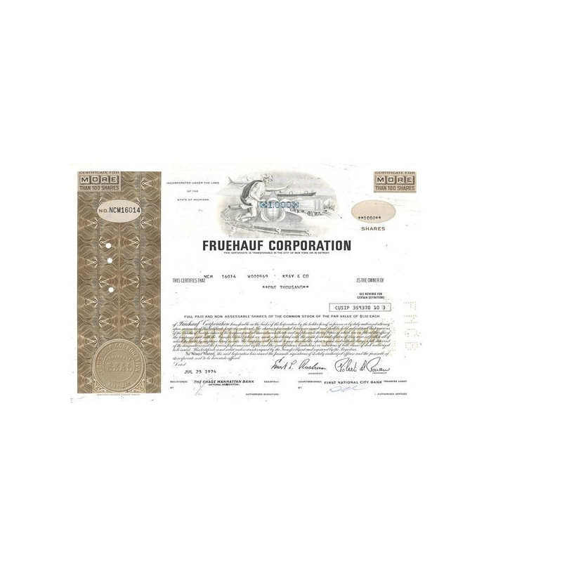 Fruehauf Corp (Titre 1000 Act)