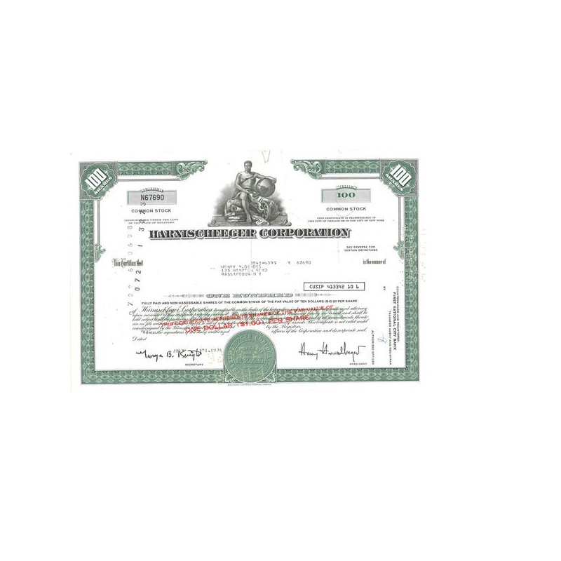 Harnischfeger Corp (Titre 100 Act)