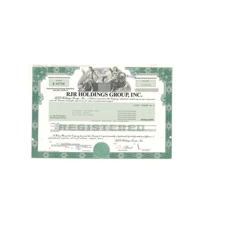 RJR Holdings Corp (Act 8600 $)