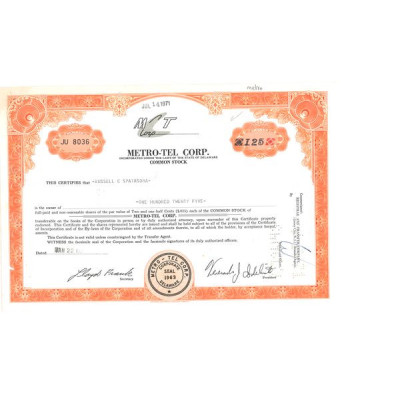 Metro-Tel Corp (Titre 125 Act)