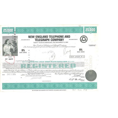 New England Telephone and Telegraph Cy (Act 25000 $)