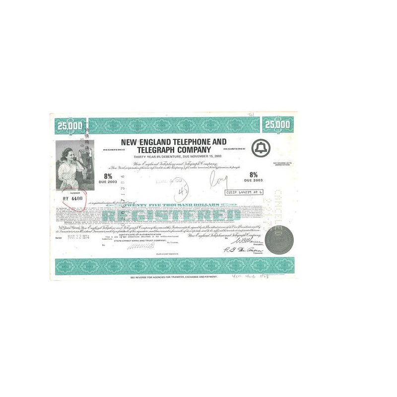 New England Telephone and Telegraph Cy (Act 25000 $)