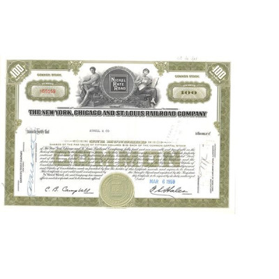 The New York Chicago and St.Louis Railroad Cy (Titre 100 Act)