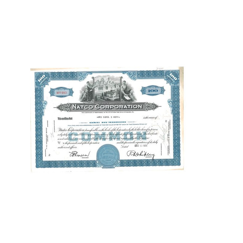 Natco Corp (Titre 100 Act)