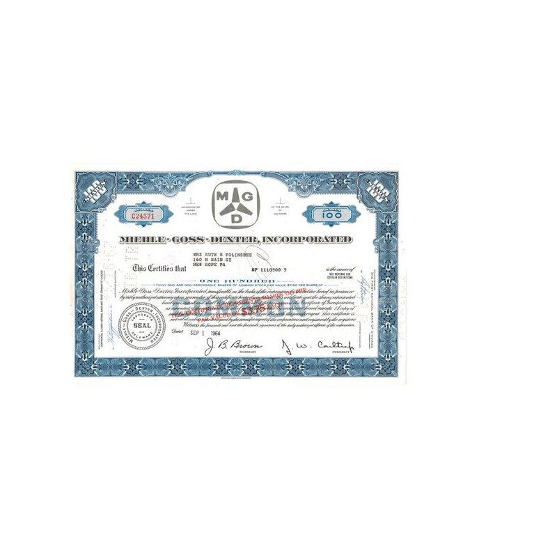 Miehle Goss Dexter Inc (Titre 100 Act)