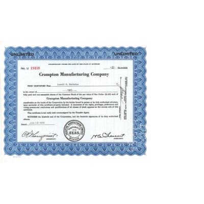 Crampton Manufacturing Cy (Titre 02 Act)