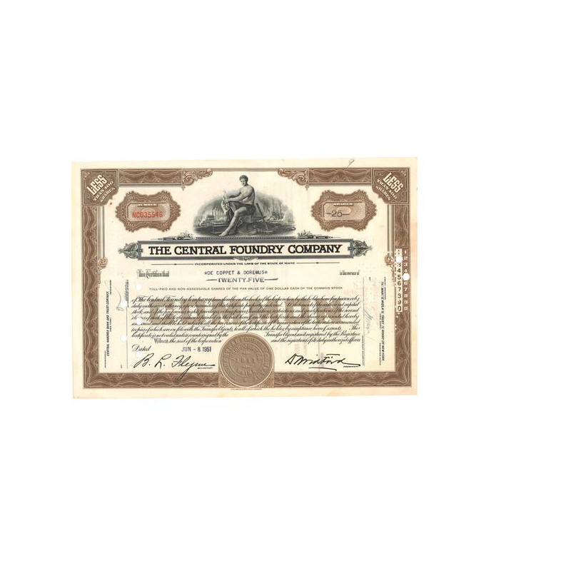 The Central Foundry Cy (Titre 25 Act)