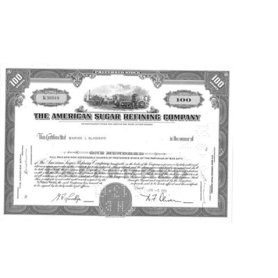 The American Sugar Refining Cy (Titre 100 Act)