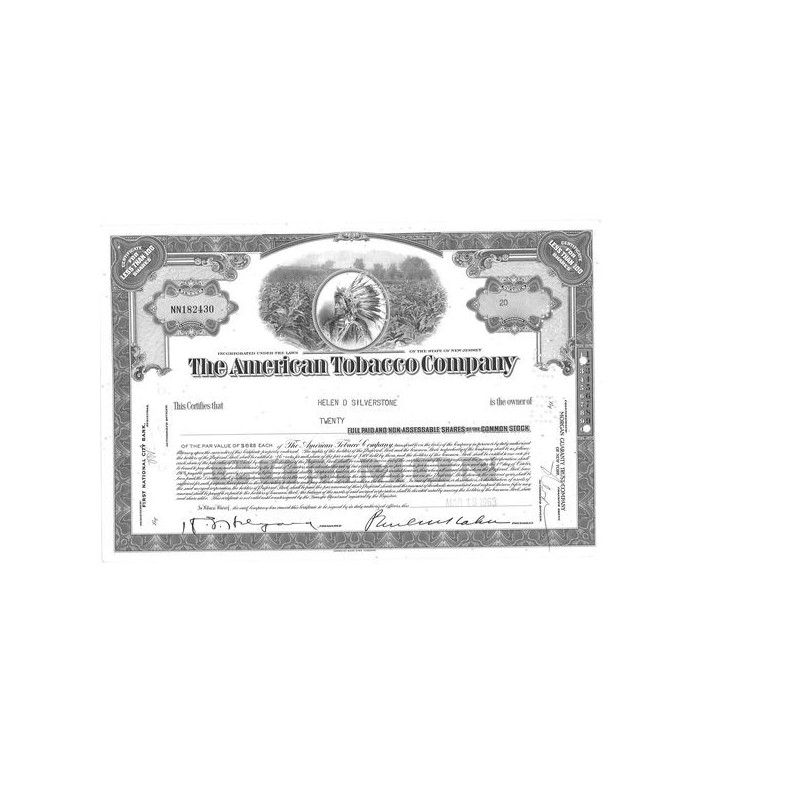 The American Tobacco Cy (Titre 20 Act)