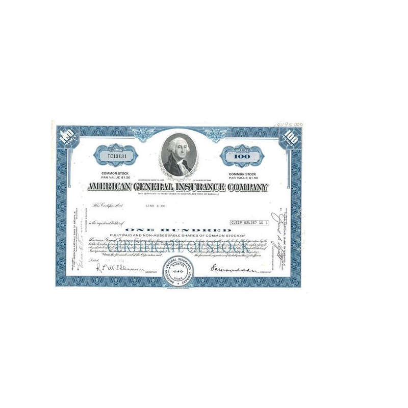 American General Insurance Cy (Titre 100 Act)