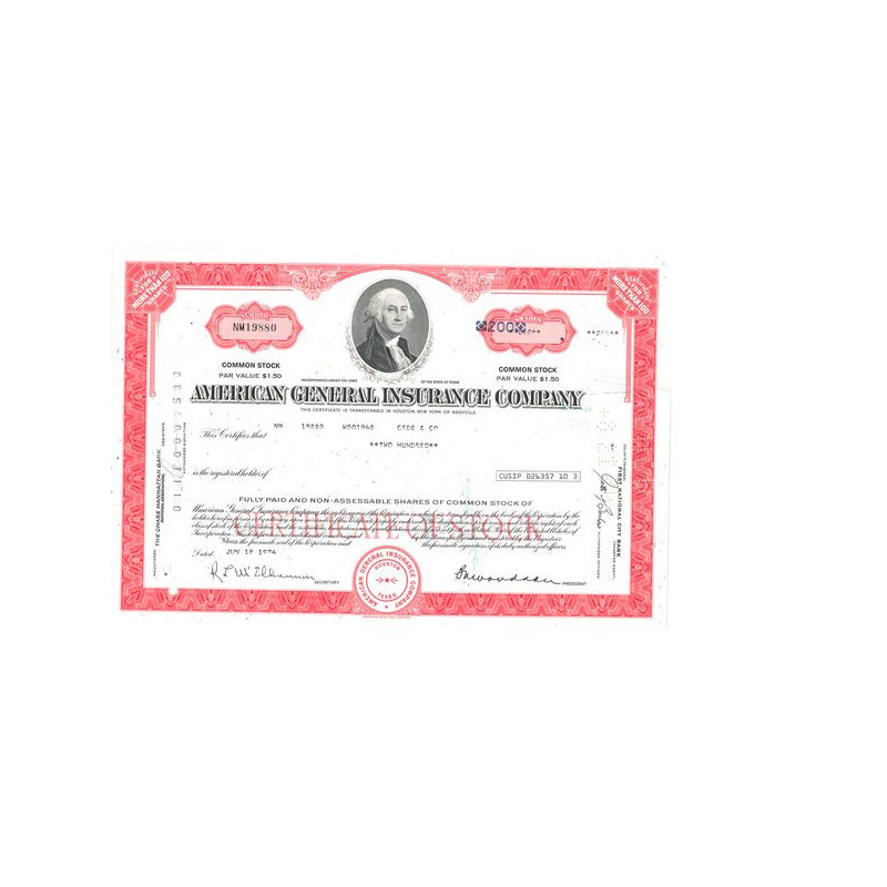 American General Insurance Cy (Titre 200 Act)