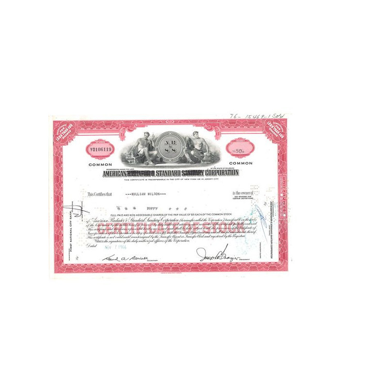 American Radiator & Standard Sanitary Corp (Titre 05 Act)