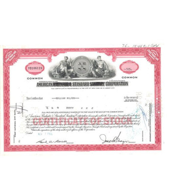 American Radiator & Standard Corp (Titre 20 Act)