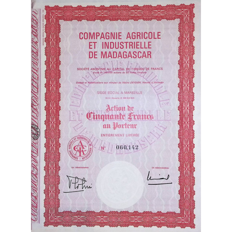 Cie Agricole et Industrielle de Madagascar